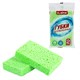 Губки для посуды 110х70х20 мм, ЦЕЛЛЮЛОЗНЫЕ, КОМПЛЕКТ 2 штуки, зеленые, LAIMA, 700257 700257