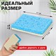Губки для посуды 110х70х20 мм, ЦЕЛЛЮЛОЗНЫЕ + АБРАЗИВ, КОМПЛЕКТ 5 штук, синий/белый абразив, LAIMA, 700260 700260