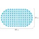 Коврик для ванны противоскользящий 68х39 см, "Молекулы", овальный, голубой, ПВХ, PRIMILA (ПРИМИЛА), 700388 700388