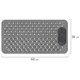 Коврик для ванны противоскользящий с теркой для ступней 68х36 см, серый, ПВХ, присоски, PRIMILA (ПРИМИЛА), 700389 700389