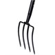 Вилы копальные стальные 19х28 см, ОБЩАЯ ДЛИНА 115 см, деревянный черенок, V-ручка, RABBITEX (РАББИТЕКС) "STANDARD", 700492 700492