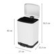 Ведро мусорное с педалью 12 л, крышка с доводчиком, белое матовое, металл, LAIMA ULTRA, 701566 701566