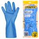 Перчатки нитриловые SCAFFA "Практик", хлопчатобумажное напыление, КЩС-1, размер 9, L (большой), синие, 00-01017722 701659
