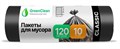 Мешки для мусора GreenClean «КЛАССИК» 120 литров, 10 штук, ПНД, 12 мкм, размер 65*100 см, черные 12010111