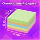 Блок для записей BRAUBERG в подставке прозрачной, куб 9х9х5 см, цветной, 122226 122226
