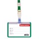 Бейдж школьника горизонтальный (55х90 мм), на ленте со съемным клипом, ЗЕЛЕНЫЙ, BRAUBERG, 235763 235763