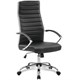 Кресло офисное BRABIX Style EX-528, экокожа, хром, черное, 531947 531947