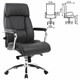 Кресло из натуральной кожи BRABIX PREMIUM Phaeton EX-502, хром, черное, 530882 530882