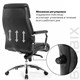 Кресло из натуральной кожи BRABIX PREMIUM Phaeton EX-502, хром, черное, 530882 530882