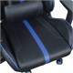 Кресло компьютерное BRABIX GT Carbon GM-120, две подушки, экокожа, черное/синее, 531930 531930