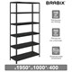 Стеллаж металлический BRABIX ГРАФИТ MS KD-195/40-6, лофт, 1950х1000х400 мм, 6 полок, 291272 291272