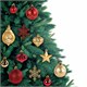 Шары новогодние ёлочные Red & Gold Luxury 70 предметов, красный/золото, ЗОЛОТАЯ СКАЗКА, 591714 591714