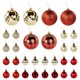 Шары ёлочные НАБОР 30 шт., 8 см/4 см, Red&Gold, пластик, красные/золото, ЗОЛОТАЯ СКАЗКА, 592168 592168