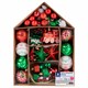 Шары ёлочные НАБОР 73 предмета, Fairy House, красный/зеленый/белый, пластик, ЗОЛОТАЯ СКАЗКА, 592181 592181