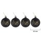 Шары новогодние ёлочные Black&Gold, НАБОР 130 предметов, черный/золото, пластик, ЗОЛОТАЯ СКАЗКА, 592183 592183