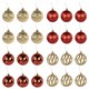 Шары ёлочные НАБОР 24 шт., 6 см, "Red&Gold", пластик, красные/золото, туба, ЗОЛОТАЯ СКАЗКА, 592169 592169