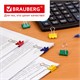 Зaжимы для бумаг BRAUBERG, КОМПЛЕКТ 40 шт., 19 мм, на 60 листов, цветные, в пластиковом цилиндре, 221127 221127