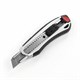 Нож канцелярский мощный 18 мм BRAUBERG Heavy duty, автофиксатор, резиновые вставки, металл, 237158 237158
