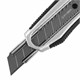 Нож канцелярский мощный 18 мм BRAUBERG Heavy duty, автофиксатор, резиновые вставки, металл, 237158 237158