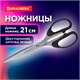 Hoжницы BRAUBERG Classic, 210 мм, чёрные, классической формы, 2-х сторонняя заточка, 230935 230935