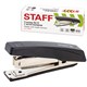 степлeр №10 STAFF Basic, до 10 листов, с антистеплeром, черный, 224625 224625
