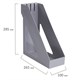 Лоток вертикальный для бумаг BRAUBERG Basic, 265х100х285 мм, серый, 237010 237010