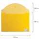 Папка-конверт с кнопкой BRAUBERG My CLEAR BAG, А4, до 100 листов, прозрачная, ассорти, 0,15 мм, 225174 225174