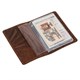 Обложка для автодокументов натуральная кожа краст, машина + АВТОДОКУМЕНТЫ, коньяк, 238208 238208