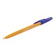 Ручка шариковая BRAUBERG Carina Orange, СИНЯЯ, корпус оранжевый, узел 1 мм, линия письма 0,5 мм, 141668 141668