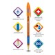 Ручка шариковая масляная с грипом BRAUBERG Model-XL ORANGE, СИНЯЯ, узел 0,7 мм, линия 0,35 мм, 143246 143246