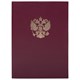 Книга учета 96 л., клетка, твердая, бумвинил, офсет, герб, А4 (200х290 мм), BRAUBERG, бордовая, 130276 130276