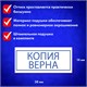 Штамп стандартный КОПИЯ ВЕРНА В РАМКЕ, оттиск 38х14 мм, синий, TRODAT IDEAL 4911 DB-3.45 237933