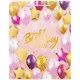 Пакет подарочный (1 штука) 26x13x32 см, ЗОЛОТАЯ СКАЗКА Happy Birthday, фольга, розовый, 608238 608238