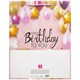 Пакет подарочный (1 штука) 26x13x32 см, ЗОЛОТАЯ СКАЗКА Happy Birthday, фольга, розовый, 608238 608238