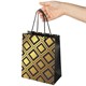 Пакет подарочный (1 штука) 18x10x23 см, ЗОЛОТАЯ СКАЗКА Gold Luxury, тиснение фольгой, чёрный, 608248 608248