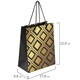 Пакет подарочный (1 штука) 18x10x23 см, ЗОЛОТАЯ СКАЗКА Gold Luxury, тиснение фольгой, чёрный, 608248 608248