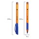 Ручка шариковая масляная BRAUBERG Extra Glide GT Tone Orange, СИНЯЯ, узел 0,7 мм, линия письма 0,35 мм, 142923 142923