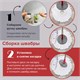 Комплект для уборки: швабра, ведро 14 л/7 л с отжимом и педалью, 2 круглые насадки-кольцо, LAIMA, 603622 603622
