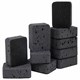 Губки для посуды BIG BLACK 95х70х35 мм КОМПЛЕКТ 10 шт., КРУПНОПОРИСТЫЙ поролон/абразив LAIMA, 608650 608650