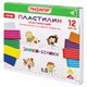 Пластилин классический ПИФАГОР ЭНИКИ-БЕНИКИ СУПЕР, 12 цветов, 240 грамм, стек, 106429 106429