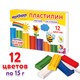 Пластилин мягкий ЮНЛАНДИЯ ВЕСЕЛЫЙ ШМЕЛЬ, 12 цветов, 180 г, СО СТЕКОМ, 106672 106672