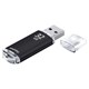 Флеш-диск 32 GB, SMARTBUY V-Cut, USB 2.0, металлический корпус, черный, SB32GBVC-K 512186