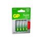Батарейки КОМПЛЕКТ 4 шт., GP Super, AA (LR6,15А), алкалиновые, пальчиковые, ПРОМО 3+1, 15A3/1-2CR4 455920