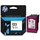 Картридж струйный HP (F6V16AE) Deskjet 2130, №123, цветной, оригинальный, ресурс 100 стр. 362196