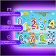 Настольное покрытие BRAUBERG KIDS для труда и творческих занятий, ПВХ, "Numbers", 50х35 см, 272361 272361