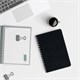 Тетрадь А5 (148x218 мм), BRAUBERG "Office PRO", гибкая, под кожу, гребень, 80 л., черная, 111046 111046