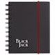 Блокнот МАЛЫЙ ФОРМАТ А6 105х148 мм, 150 л., гребень, пластик, клетка, BRAUBERG, "Black Jack", 125388 125388