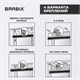 Жалюзи горизонтальные BRABIX 45х155 см, ПЛАСТИК, цвет белый, 608604 608604