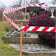 Лента оградительная сигнальная красно-белая, 75 мм х 200 м, СТАНДАРТ, основа полиэтилен, ЛО 200/75 607910