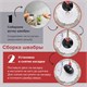 Комплект для уборки: швабра, ведро 7 л/5 л с отжимом центрифуга, 2 насадки, черный, LAIMA, 607487 607487